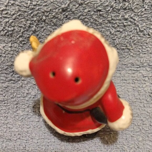 Vintage Enesco Ceramic Bowling Santa Claus 1950s Christmas Salt Shaker - Picture 9 of 16